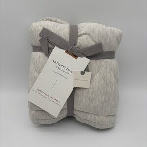 NEW Cable-Knit Jersey Collection By Anthropologie Standard Shams Set Of 2 Gray